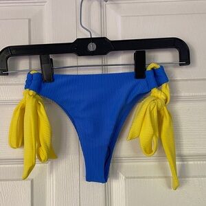 Camille Kostek Collection Bikini Bottom Blue Yellow New size Medium